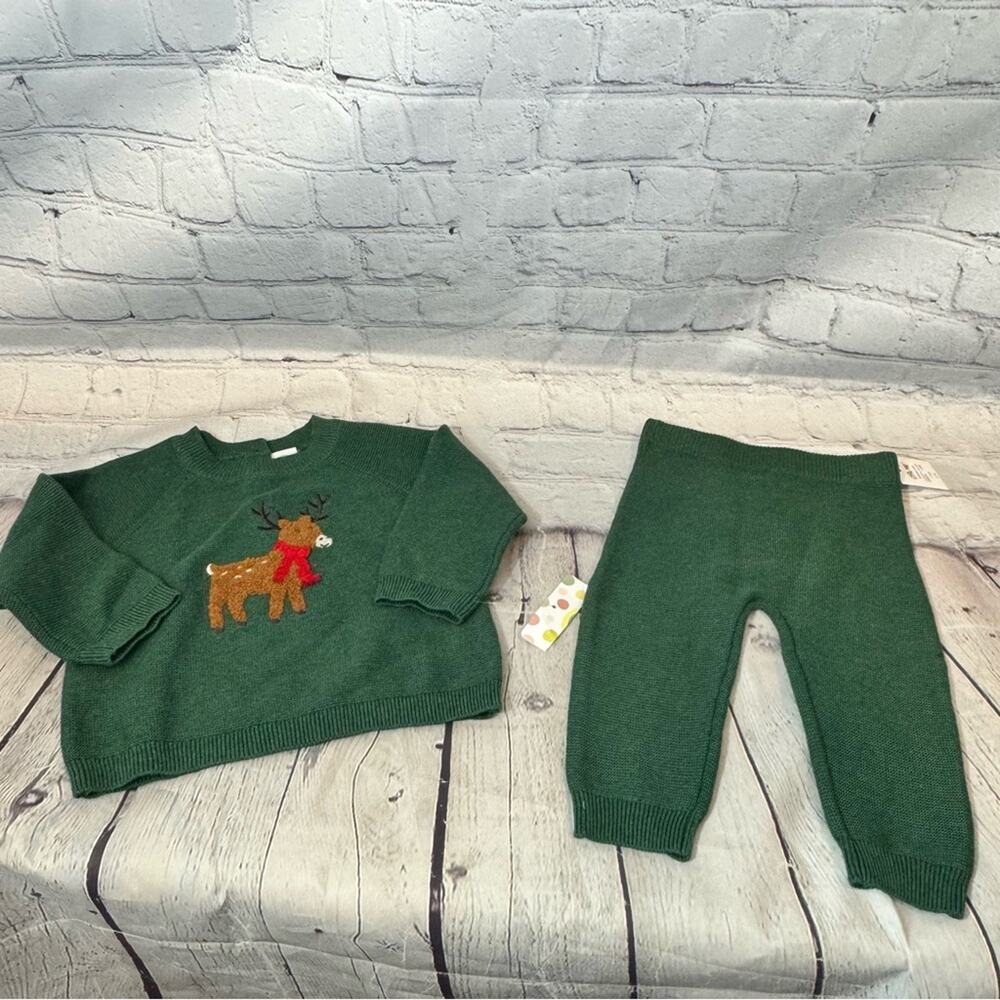 Little Me Holiday Knit Outfit